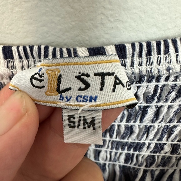 Elsta by CSN Harem Jumpsuit in Stripes and Greek Print Sz S/M - Picture 6 of 8